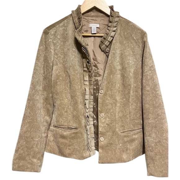 Chico's Jackets & Blazers - Chico's Beige Corduroy Women's Jacket size 1 NWOT size medium